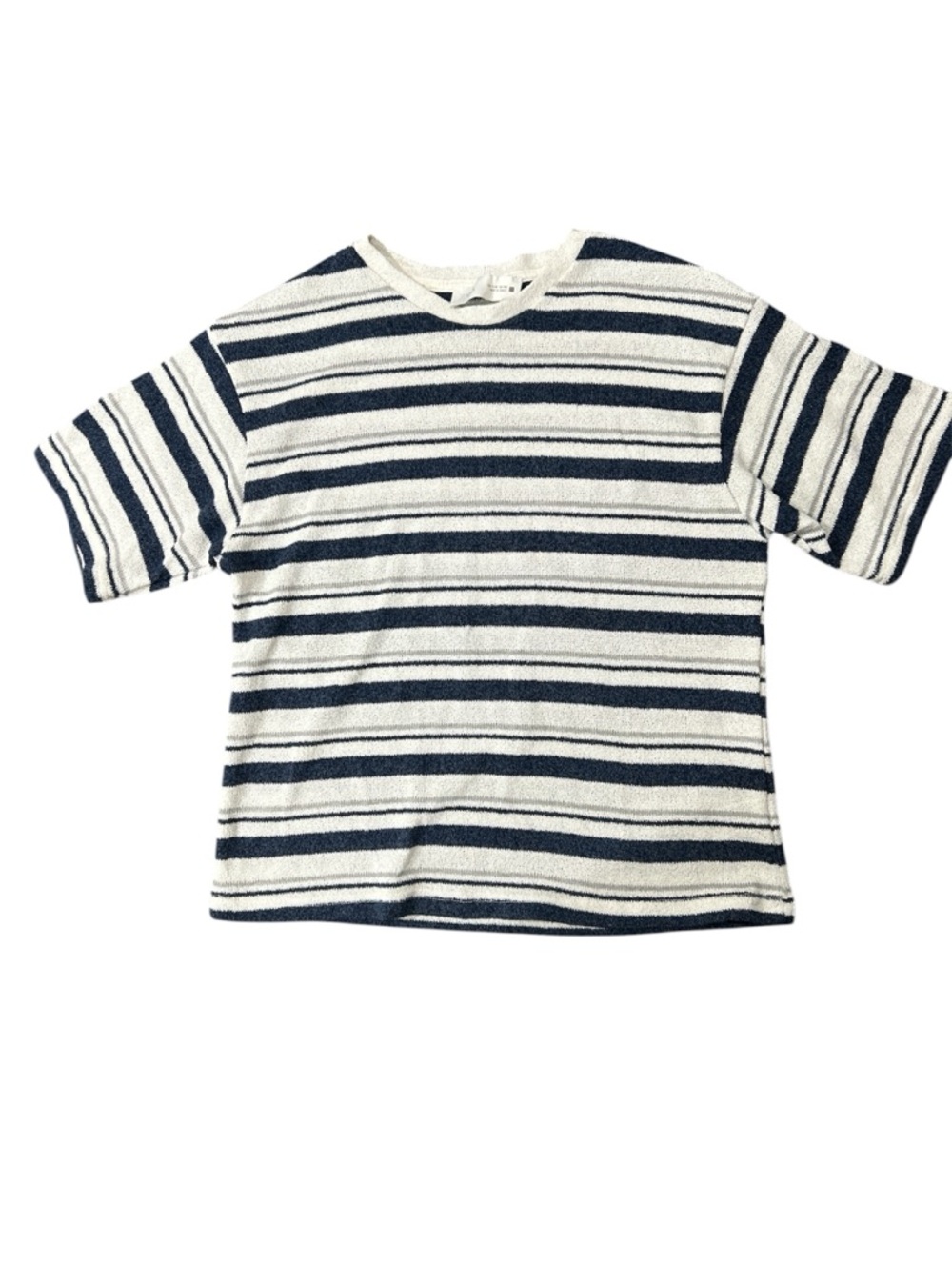 Zara Girls Short Sleeve Stripe Tee - Navy and White size 11/12